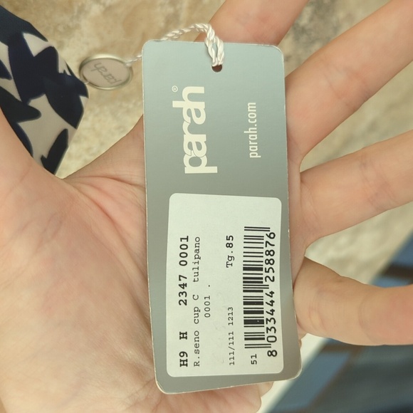 NWT Parah 34C Bra with Rhinestone Detail Geometric Underwire - Picture 6 of 10